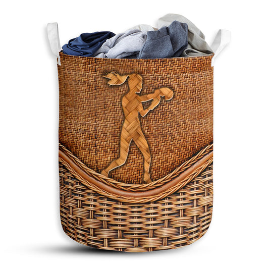 S: 17.72”x13.78” (45x35 cm) Boxing Rattan Teaxture Lover - Laundry Basket - Owls Matrix LTD