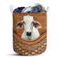 S: 17.72”x13.78” (45x35 cm) Brahman Cow Rattan Teaxture - Laundry Basket - Owls Matrix LTD