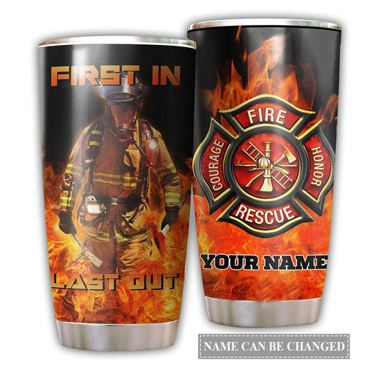 Firefighter Brave Firefighter Personalized 20 Oz Tumbler