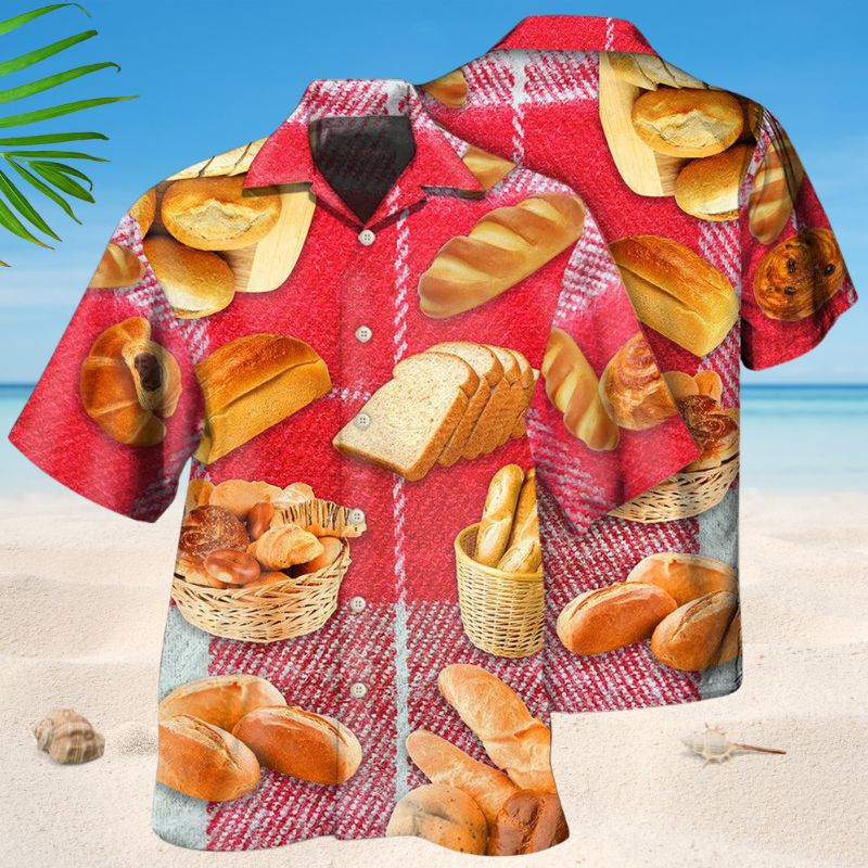 Bread Baking Red Fabric Style – Hawaiian Shirt