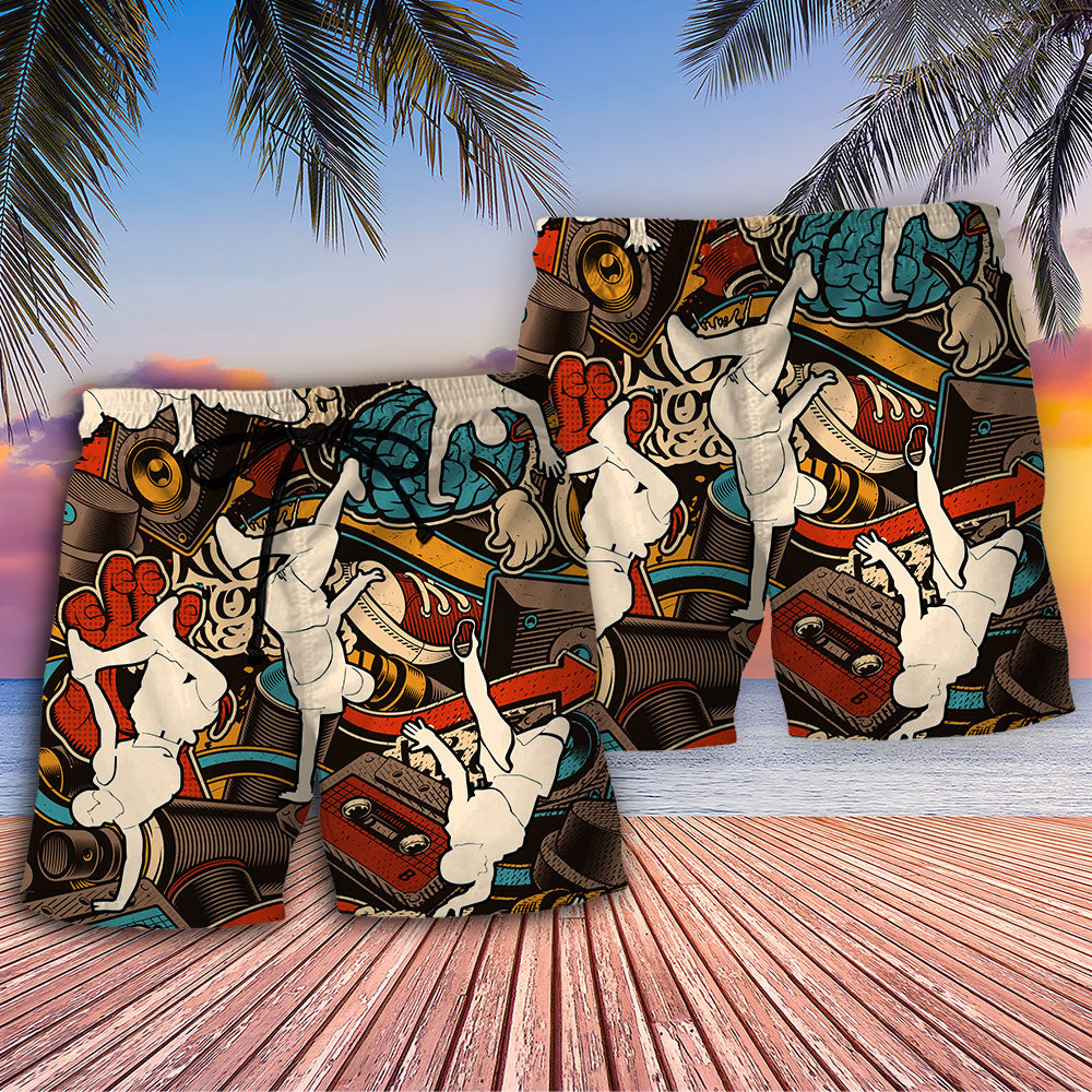 Dance Break Dance Cool Style - Beach Short - Owls Matrix LTD
