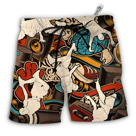 Beach Short / Adults / S Dance Break Dance Cool Style - Beach Short - Owls Matrix LTD