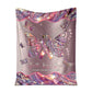 Breast Cancer Awareness Butterfly 50 x 60 Inch Flannel Blanket For Cozy Bedroom And Sofa Decor