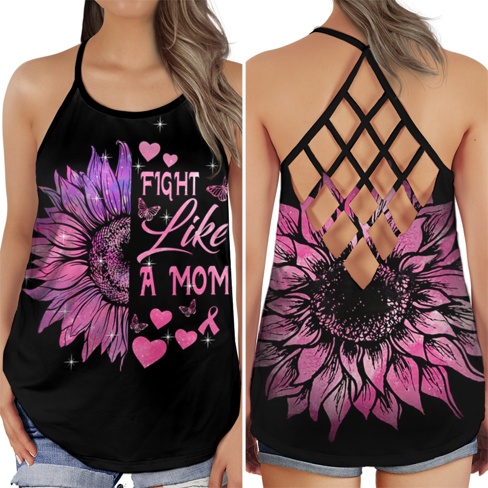Breast Cancer Awareness Fight Like A Mom Edition – Hollow Tank Top