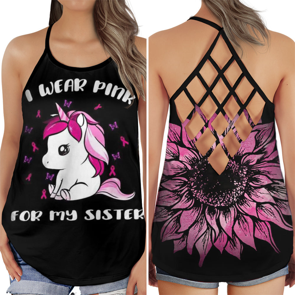 Breast Cancer Awareness Sister Support - Hollow Tank Top