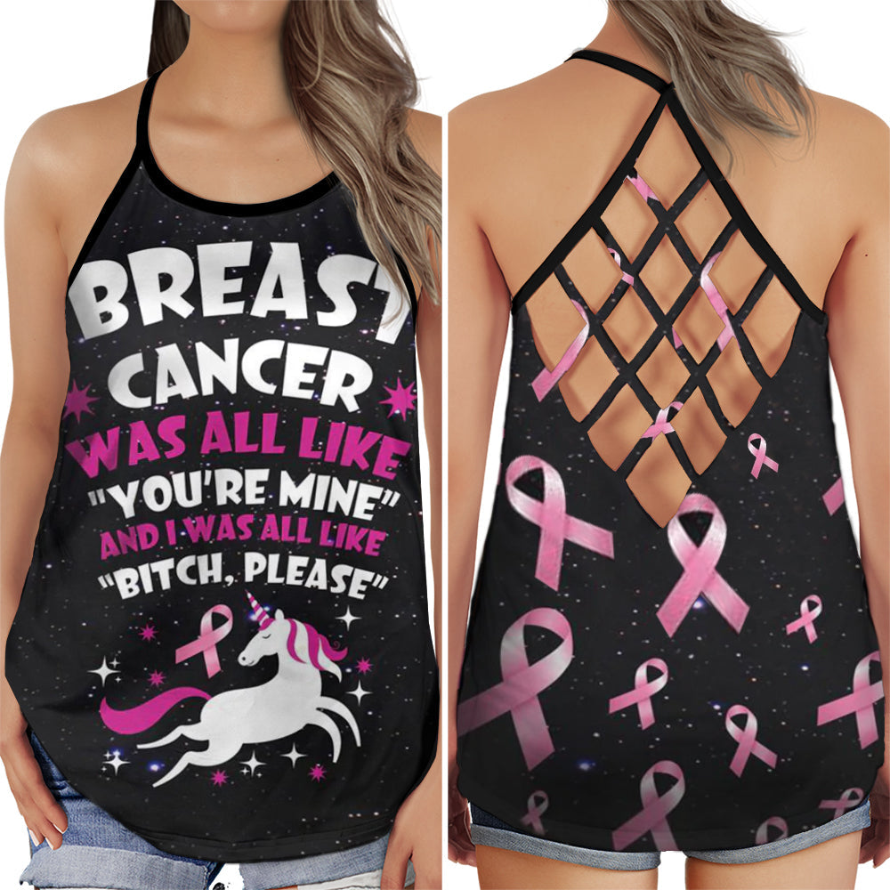 Breast Cancer Awareness Meaningful Message Pink Ribbon Edition – Hollow Tank Top