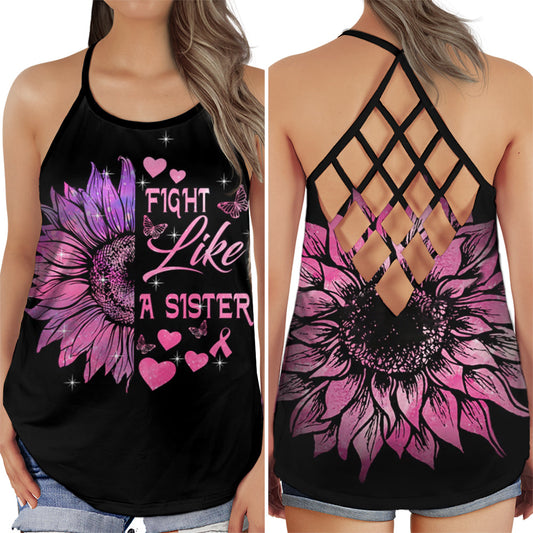 Breast Cancer Pink Ribbon Fighter Edition – Hollow Tank Top