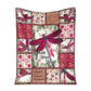 Breast Cancer Faith Hope Love Dragon Floral 50 x 60 Inch Flannel Blanket For Cozy Bedroom And Sofa Decor