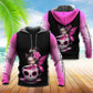 Breast Cancer Awareness Skull Tea Cup - 3D Hoodie