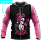 Breast Cancer Survivor Skull Pink - 3D Hoodie