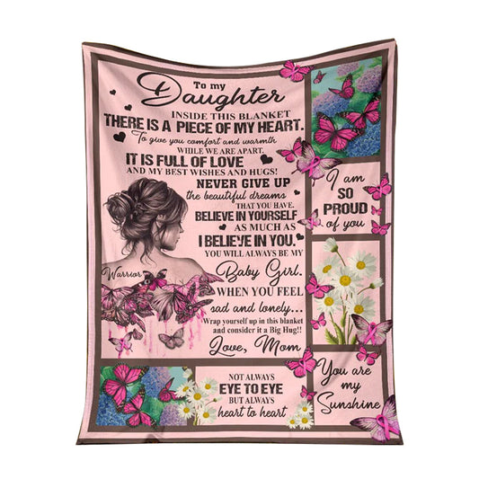 Breast Cancer Awareness Butterfly 50 x 60 Inch Flannel Blanket For Cozy Bedroom And Sofa Decor