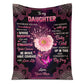 Breast Cancer To My Daughter Breast Cancer Awareness 50 x 60 Inch Flannel Blanket For Cozy Bedroom And Sofa Decor