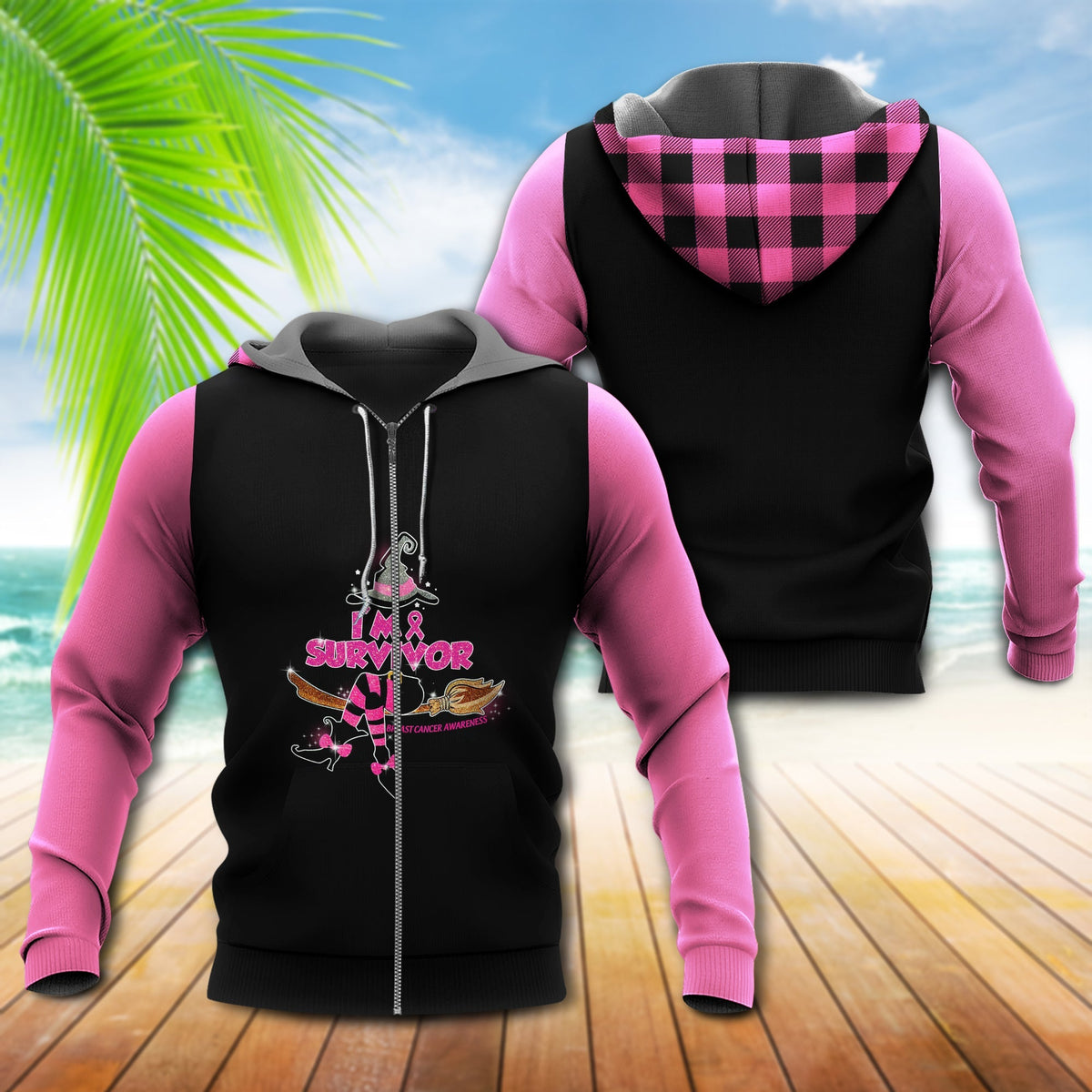 Breast Cancer Survivor Witch - 3D Hoodie
