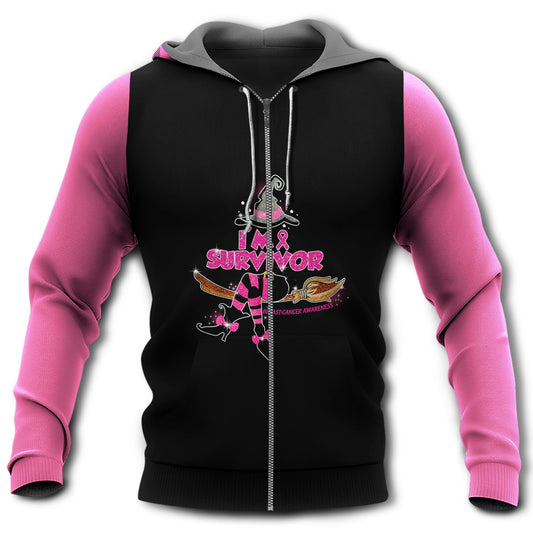 Breast Cancer Survivor Witch - 3D Hoodie