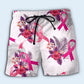 Breast Cancer Awareness Floral - Beach Short
