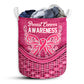 S: 17.72”x13.78” (45x35 cm) Breast Cancer Rattan Teaxture - Laundry basket - Owls Matrix LTD