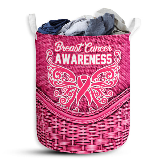 S: 17.72”x13.78” (45x35 cm) Breast Cancer Rattan Teaxture - Laundry basket - Owls Matrix LTD