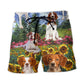 Brittany Spaniel Scenic Landscape – Beach Short