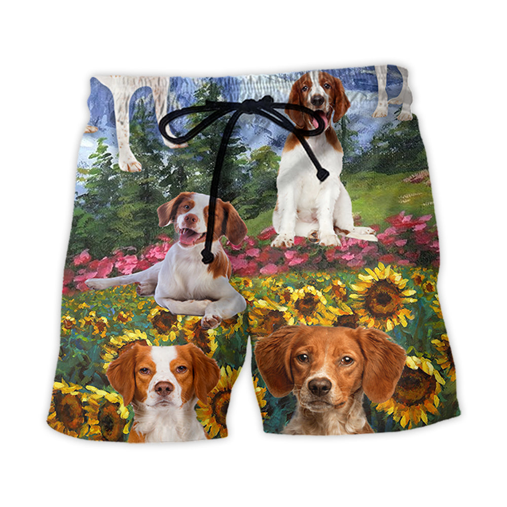 Brittany Spaniel Scenic Landscape – Beach Short