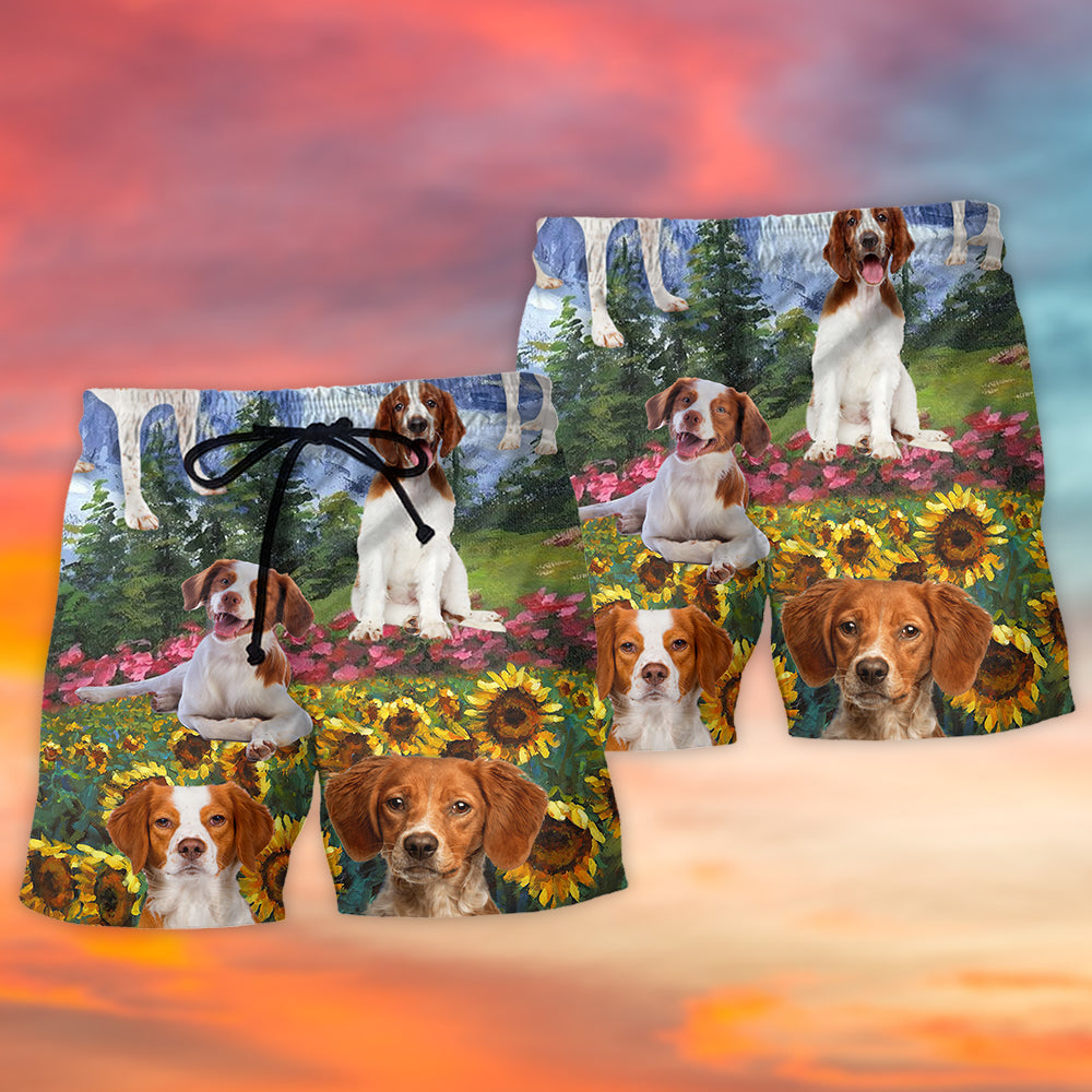 Brittany Spaniel Scenic Landscape – Beach Short