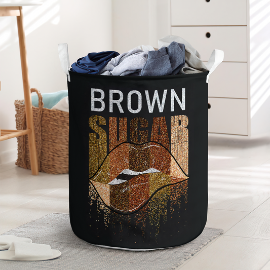 Seductive lip brown sugar black woman - Laundry basket - LAUB10NGC250222-Owls Matrix