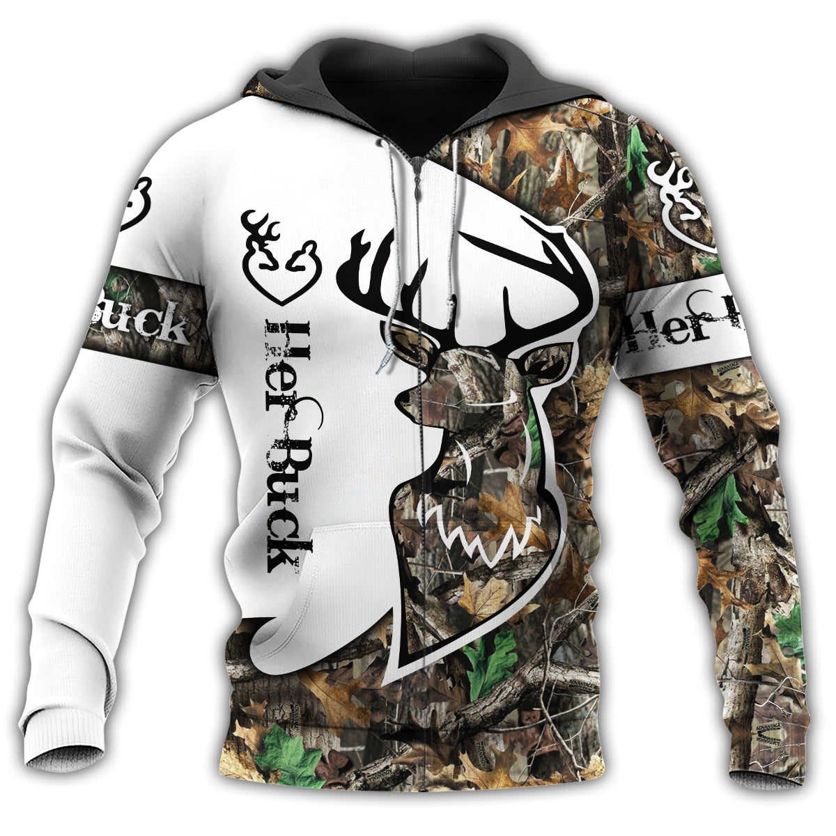 Buck And Doe Hunting Quote - 3D Hoodie
