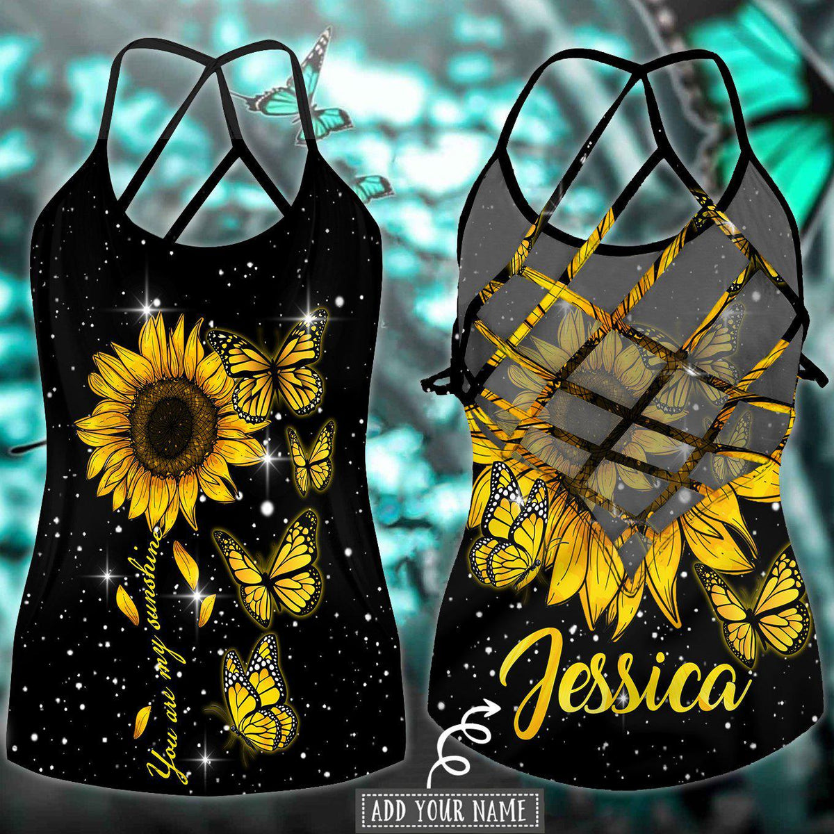 Butterfly Beautiful Everyday Custom Name Limited Edition 13 – Hollow Tank Top
