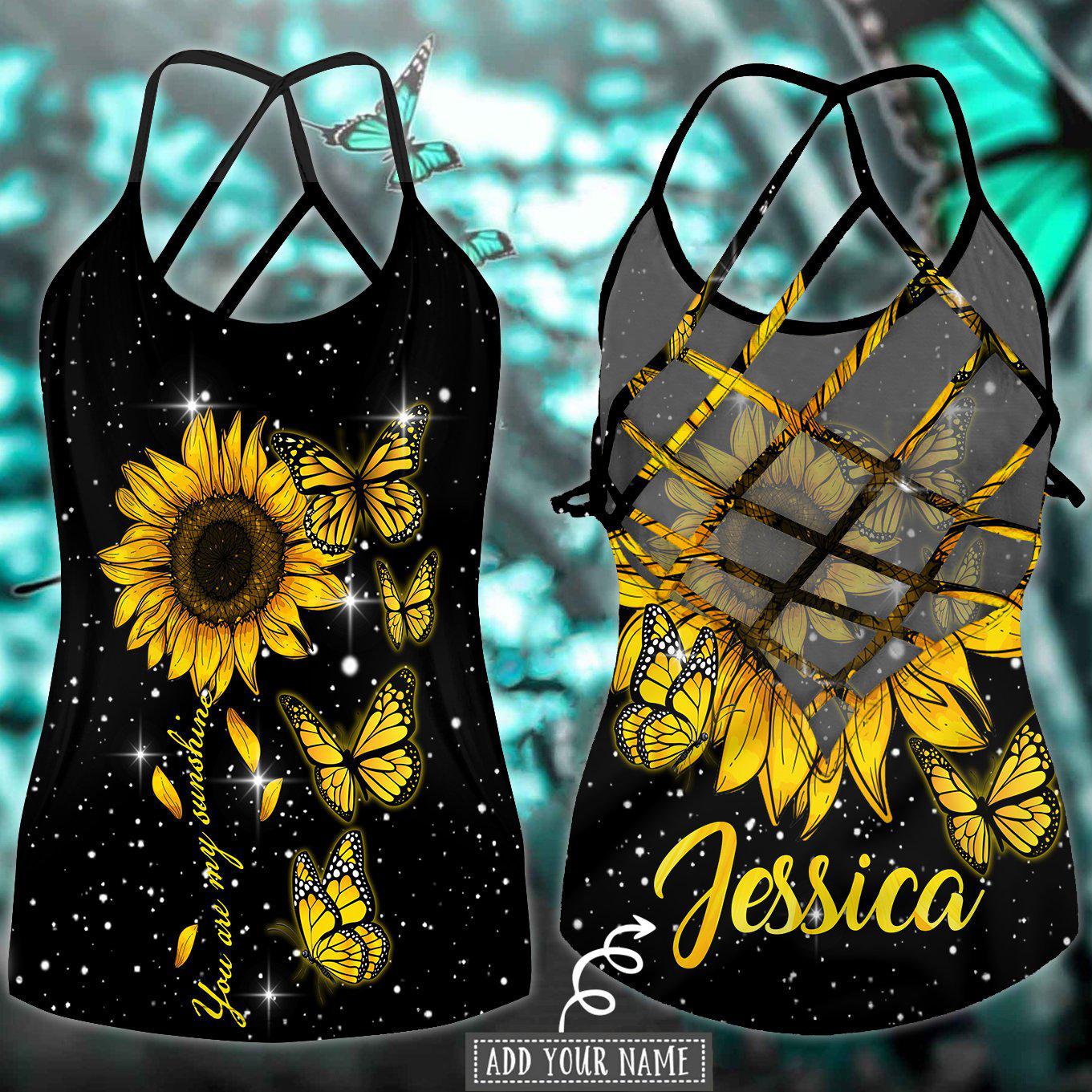 Butterfly Beautiful Everyday Custom Name Limited Edition 13 – Hollow Tank Top
