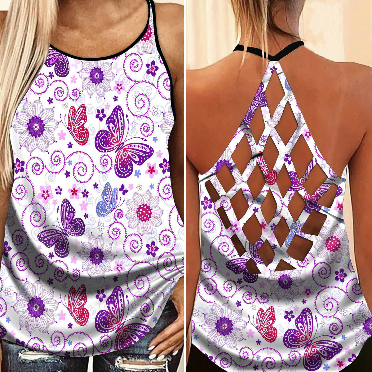 Butterfly Beautiful Everyday 3 – Hollow Tank Top