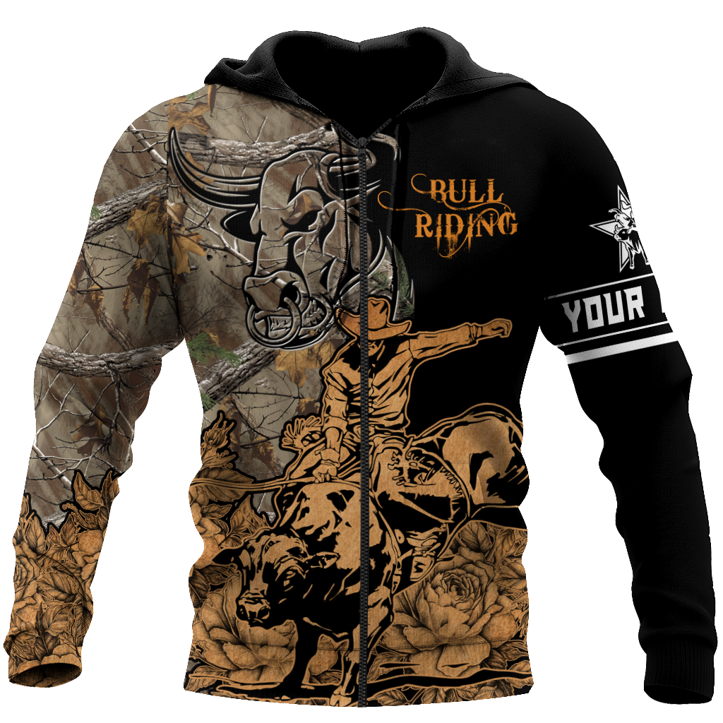 Bull Riding Strong Personalized - 3D Hoodie
