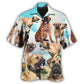 Bullmastiff Dog Artistic Portrait – Hawaiian Shirt