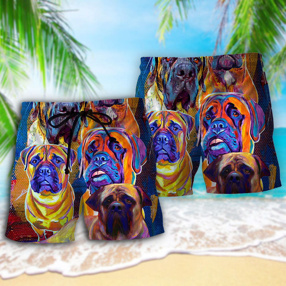 Bullmastiff Artistic Dog Lover - Beach Short