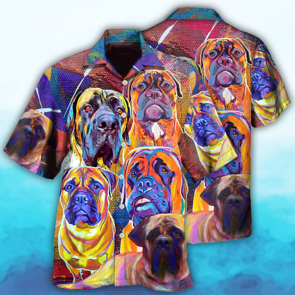 Bullmastiff Painted Dog Lover Art – Hawaiian Shirt