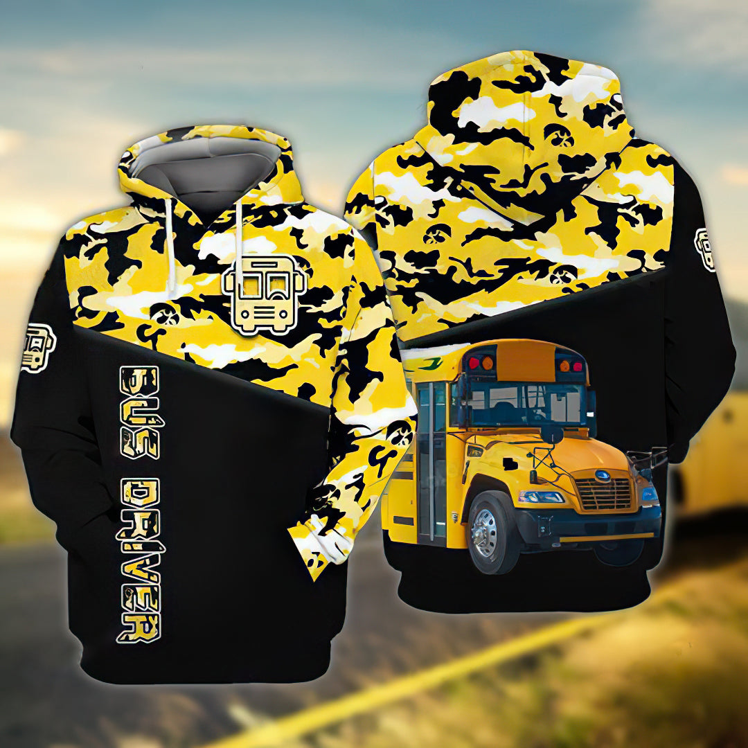 Bus Driver Art – 3D Hoodie