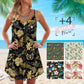 Tropical Butterfly Pattern – Women's Summer Sleeveless V-Neck Camisole Dress