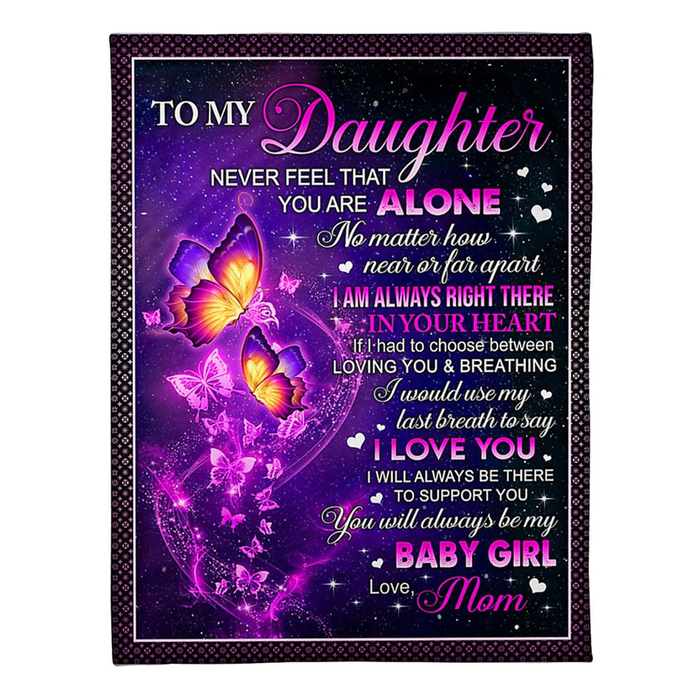 Butterfly Baby Girl Gift For You 50 x 60 Inch Flannel Blanket For Cozy Bedroom And Sofa Decor