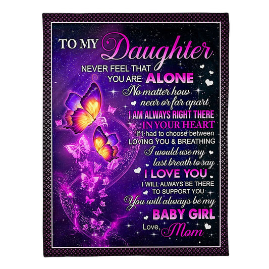 Butterfly Baby Girl Gift For You 50 x 60 Inch Flannel Blanket For Cozy Bedroom And Sofa Decor