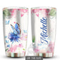 Butterfly Beautiful In Sky Personalized 20 Oz Tumbler For Hot Cold Drinks And Travel