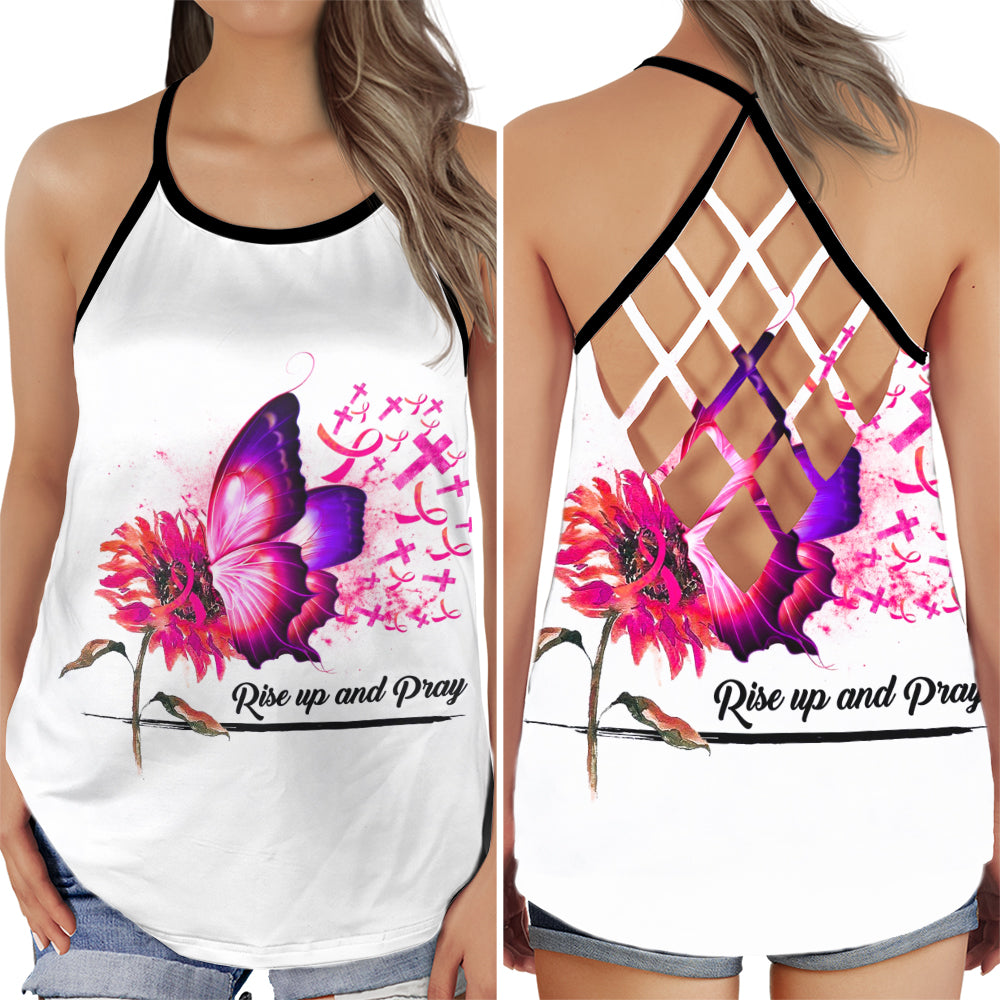 Breast Cancer Believe Strong Butterfly Edition – Hollow Tank Top