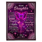 Butterfly Consider Big Hug Daughter Gift 50 x 60 Inch Flannel Blanket For Cozy Bedroom And Sofa Decor