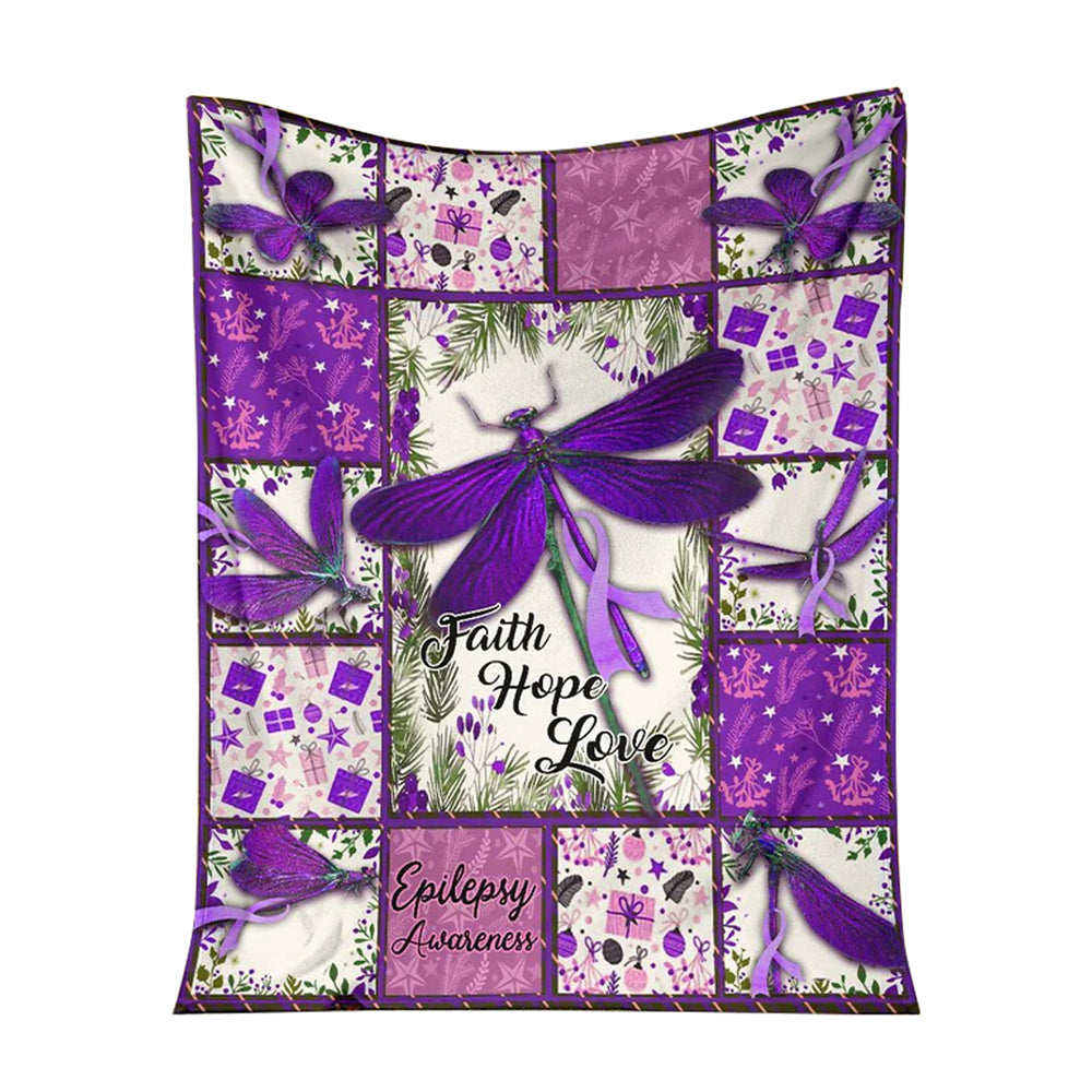 Epilepsy Awareness Butterfly 50 x 60 Inch Flannel Blanket For Cozy Bedroom And Sofa Decor