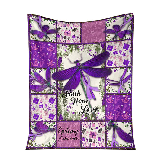 Epilepsy Awareness Butterfly 50 x 60 Inch Flannel Blanket For Cozy Bedroom And Sofa Decor