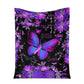 Breast Cancer Awareness Butterfly 50 x 60 Inch Flannel Blanket For Cozy Bedroom And Sofa Decor