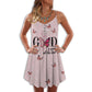 Butterfly Faith Inspirational Quote – Women's Summer Sleeveless V-Neck Camisole Dress