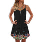 Classic Butterfly Floral Style – Women's Summer Sleeveless V-Neck Camisole Dress