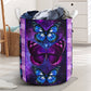 Butterfly Galaxy Purple Style - Laundry Basket - Owls Matrix LTD
