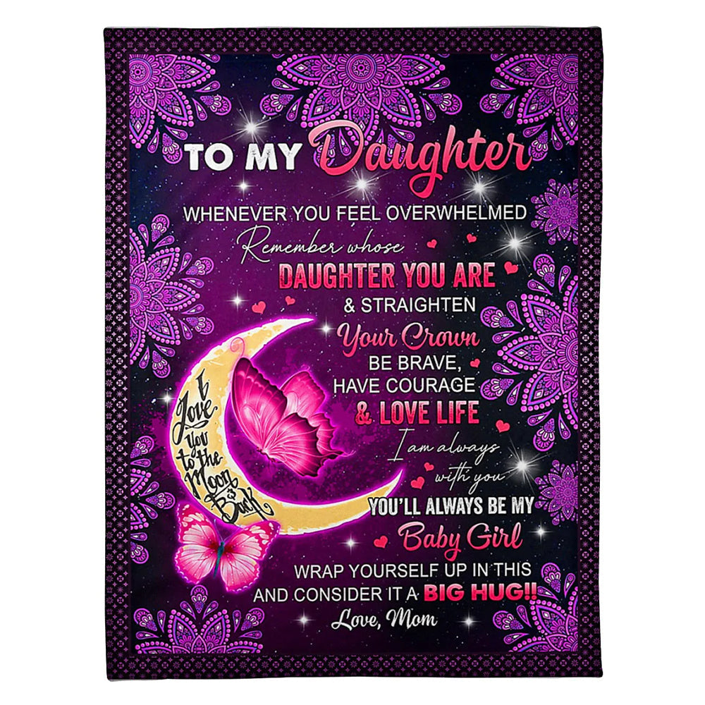 Butterfly I Am Always With You Daughter Gift 50 x 60 Inch Flannel Blanket For Cozy Bedroom And Sofa Decor