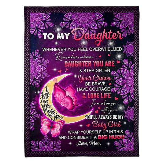 Butterfly I Am Always With You Daughter Gift 50 x 60 Inch Flannel Blanket For Cozy Bedroom And Sofa Decor
