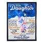 Butterfly I Didn't Give You The Gift Of Life Mom To Daughter 50 x 60 Inch Flannel Blanket For Cozy Bedroom And Sofa Decor