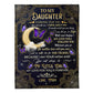 Butterfly I Think About You Daughter Gift 50 x 60 Inch Flannel Blanket For Cozy Bedroom And Sofa Decor